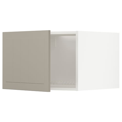 METOD Surmeuble réfr/cong, blanc/Stensund beige, 60x40 cm