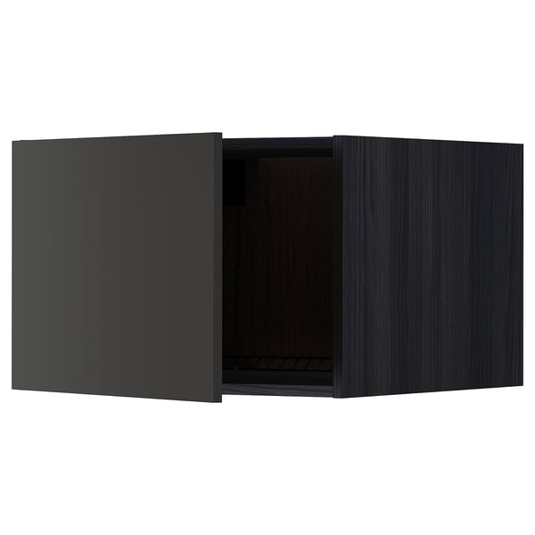 METOD Surmeuble réfr/cong, noir/Nickebo anthracite mat, 60x40 cm