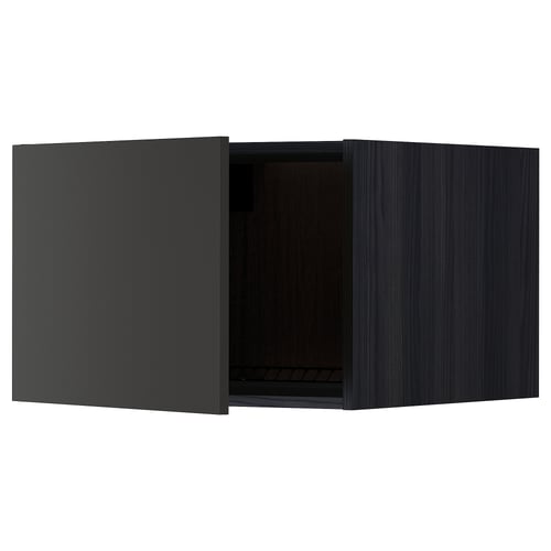 METOD Surmeuble réfr/cong, noir/Nickebo anthracite mat, 60x40 cm