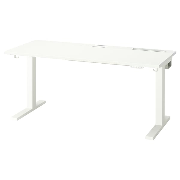 MITTZON Bureau assis/debout, électrique blanc, 140x60 cm