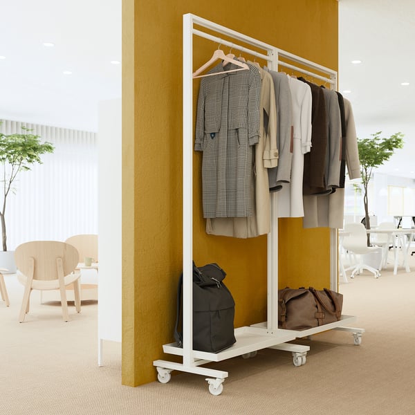 MITTZON Structure av roul/tringle, blanc, 85x205 cm