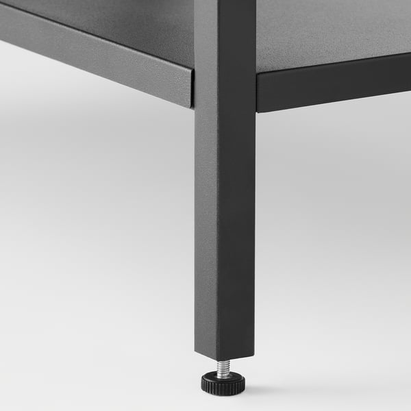 MOSSJÖN Vitrine 2 portes, anthracite, 60x34x146 cm