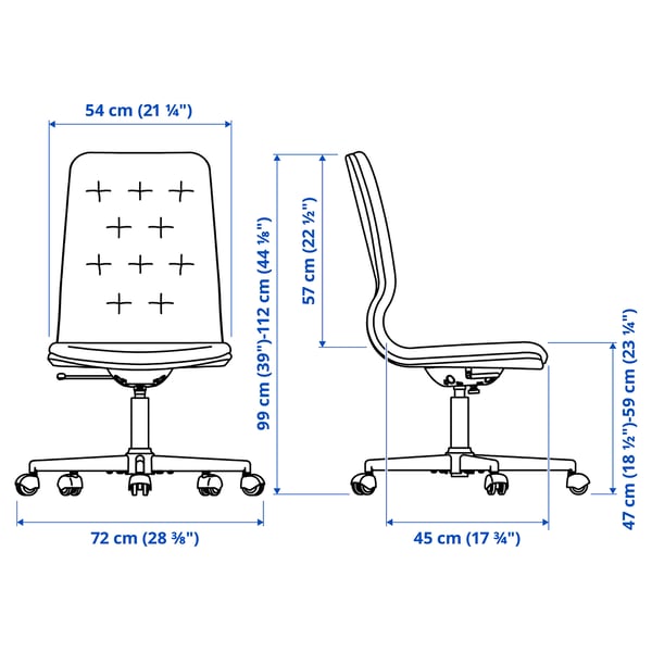 MULLFJÄLLET Fauteuil conférence à roulettes, Naggen gris foncé