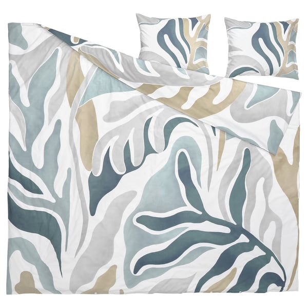 MYGGLASVINGE Housse de couette et 2 taies, multicolore, 240x220/50x60 cm