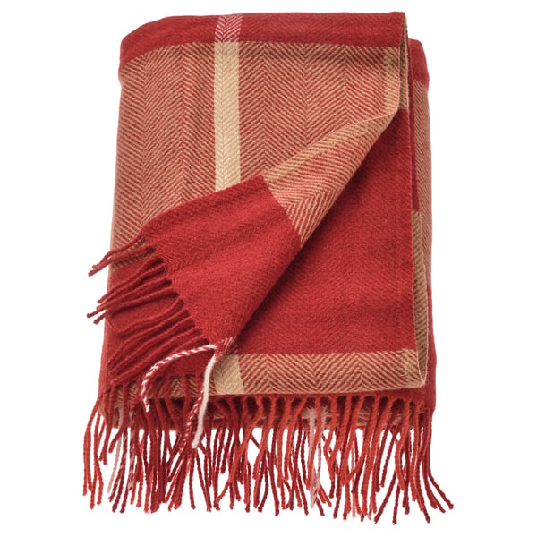 MYRULL Plaid, rouge, 130x170 cm