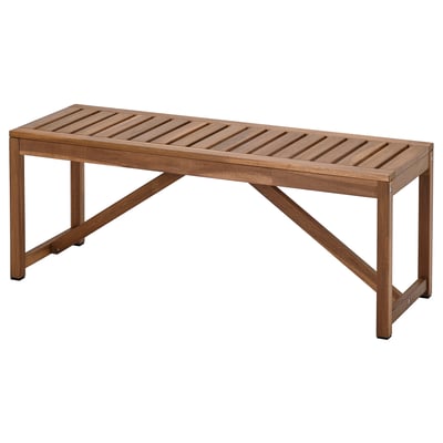 NÄMMARÖ Banc, extérieur, teinté brun clair, 120 cm