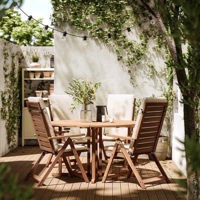NÄMMARÖ Table+4 chais doss régl, extérieur