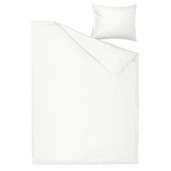 NATTJASMIN Housse de couette et 1 taie, blanc, 150x200/50x60 cm