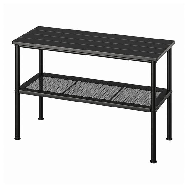 NIPÅSEN Banc avec rangement chaussures, noir, 79x35x52 cm