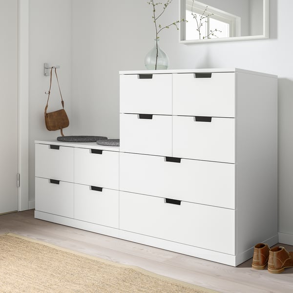 NORDLI Commode 10 tiroirs, blanc, 160x99 cm