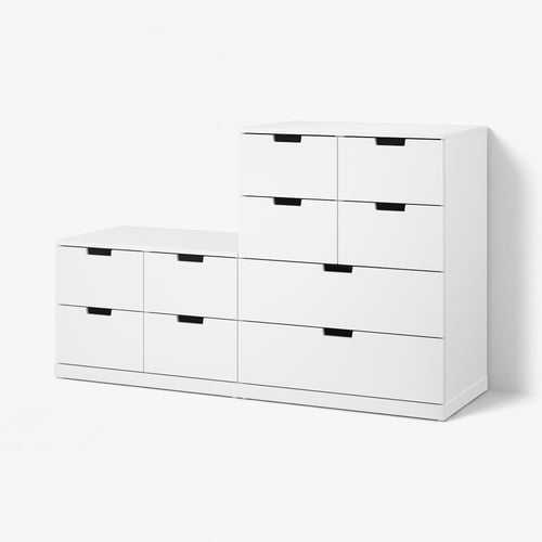 NORDLI Commode 10 tiroirs, blanc, 160x99 cm
