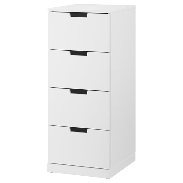 NORDLI Commode 4 tiroirs, blanc, 40x99 cm