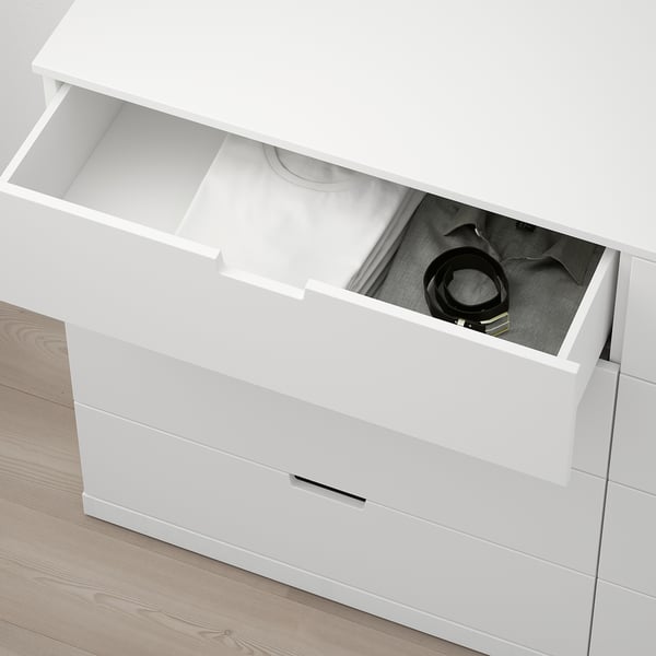 NORDLI Commode 8 tiroirs, blanc, 160x99 cm