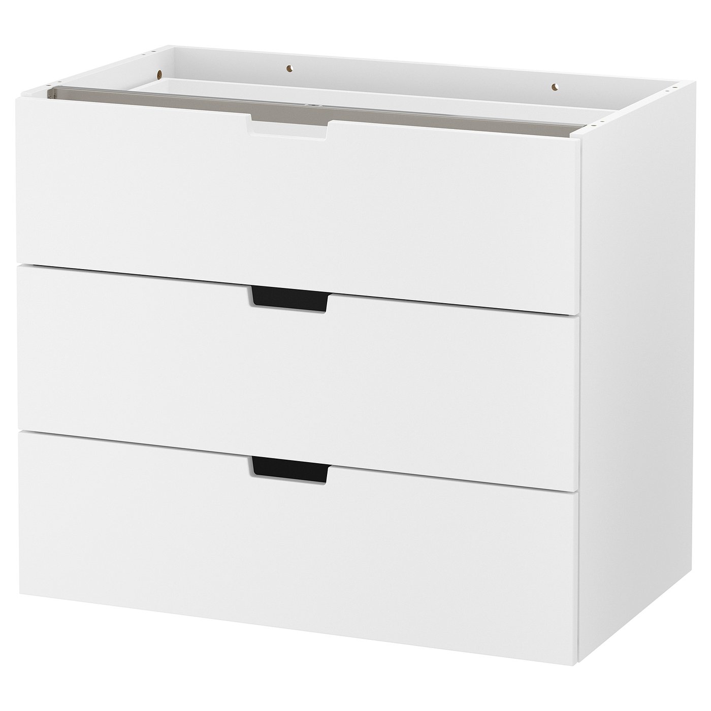 NORDLI Commode modulable 3 tir, blanc, 80x68 cm
