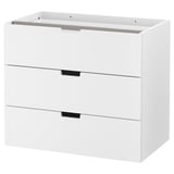 NORDLI Commode modulable 3 tir, blanc, 80x68 cm