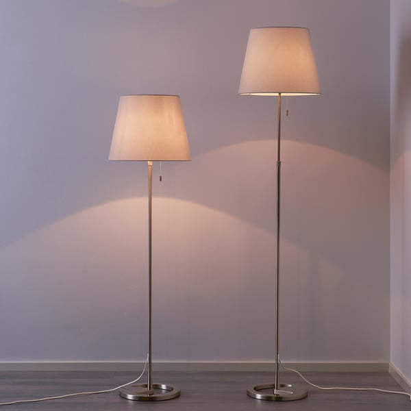 NYFORS Lampadaire, nickelé blanc