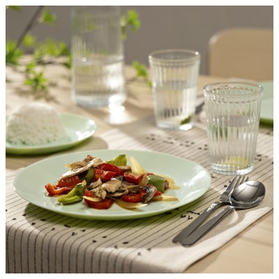 OFTAST Assiette, vert clair, 25 cm