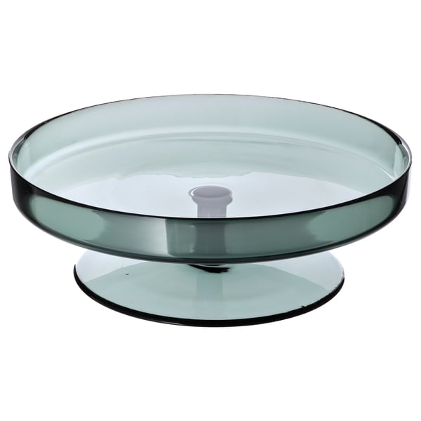 OMBONAD Plat, verre gris, 29 cm
