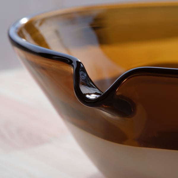 OMMJÄNGE Coupelle, brun/verre, 30 cm