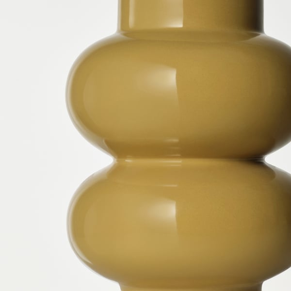 PÄRLHÄGG Vase, jaune-beige, 22 cm
