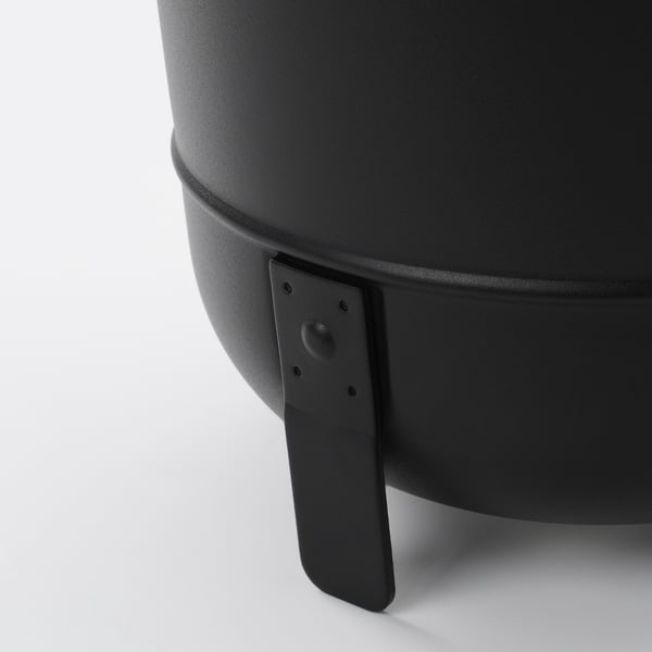 PÄRLRÖNN Cache-pot, intérieur/extérieur/noir, 32 cm