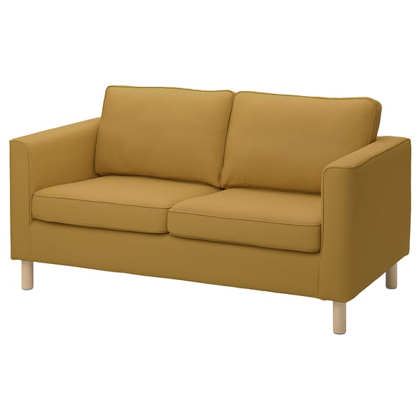 PÄRUP Housse canapé 2 pl, Vissle brun jaune