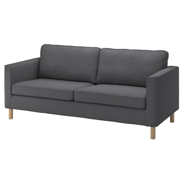 PÄRUP Housse canapé 3 pl, Vissle gris