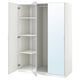 PAX / ÅHEIM Combinaison armoire, blanc/miroir, 150x60x201 cm
