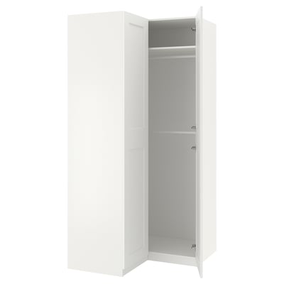 PAX / GRIMO Armoire d'angle, blanc/blanc, 110/110x236 cm