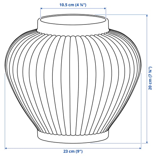 PELARBJÖRK Vase, gris vert, 20 cm