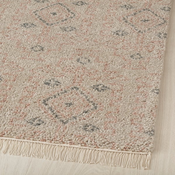 PENSELRÅG Tapis, poils ras, gris/beige/fait main, 170x240 cm