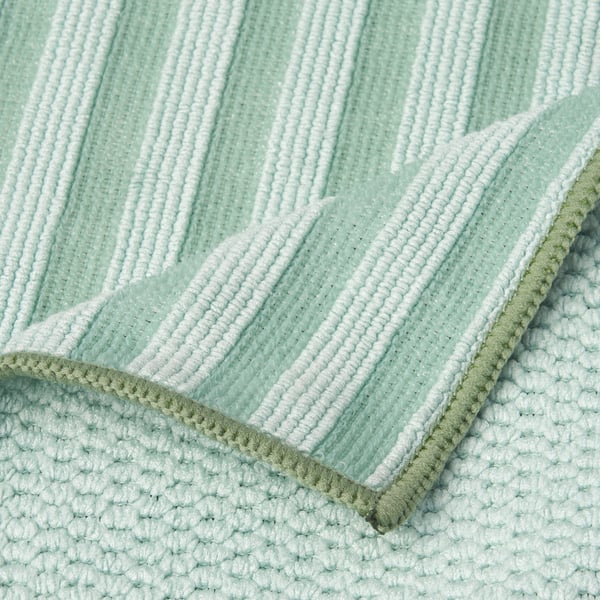 PEPPRIG Chiffon microfibres, vert bleu/jaune, 28x28 cm