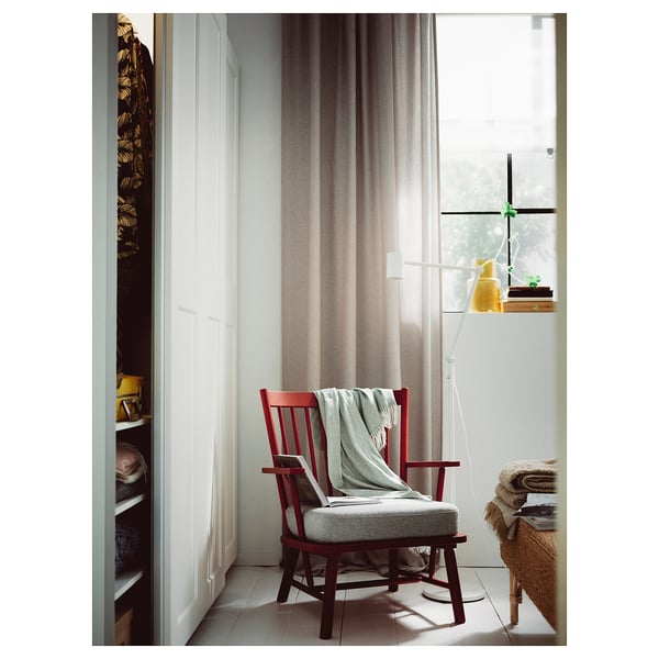 PERSBOL Fauteuil, brun-rouge/Tibbleby beige/gris