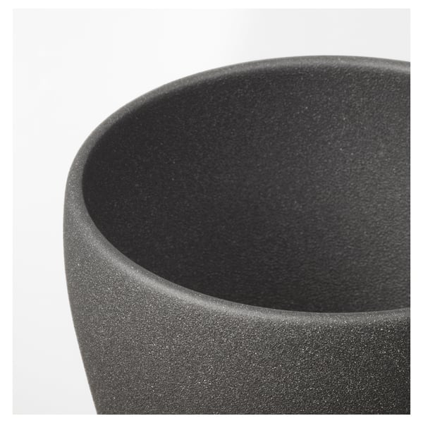 PERSILLADE Cache-pot, gris foncé, 12 cm