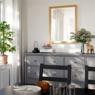 PINGSTSYREN Miroir, jaune-beige clair, 60x80 cm