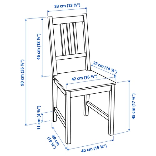 PINNTORP / PERJOHAN Table, 2 chaises et banc