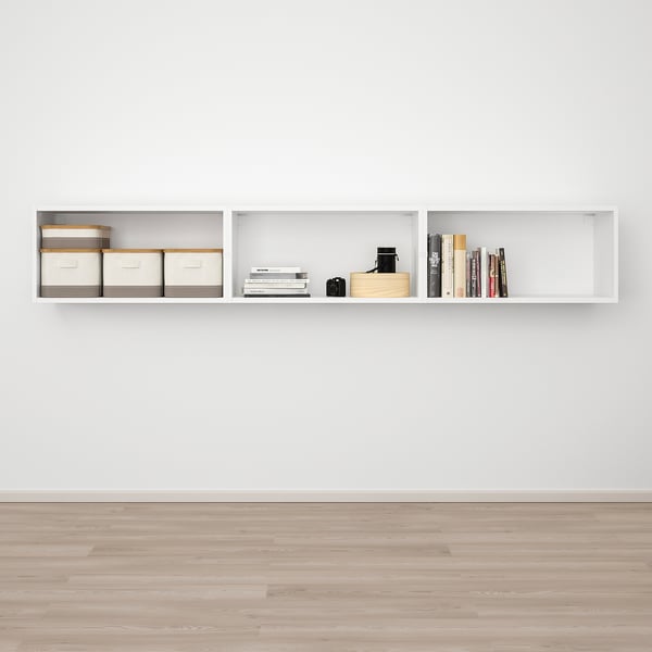 PLATSA Rangement mural, blanc/Fonnes blanc, 240x42x40 cm