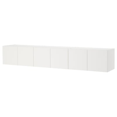 PLATSA Rangement mural, blanc/Fonnes blanc, 240x42x40 cm