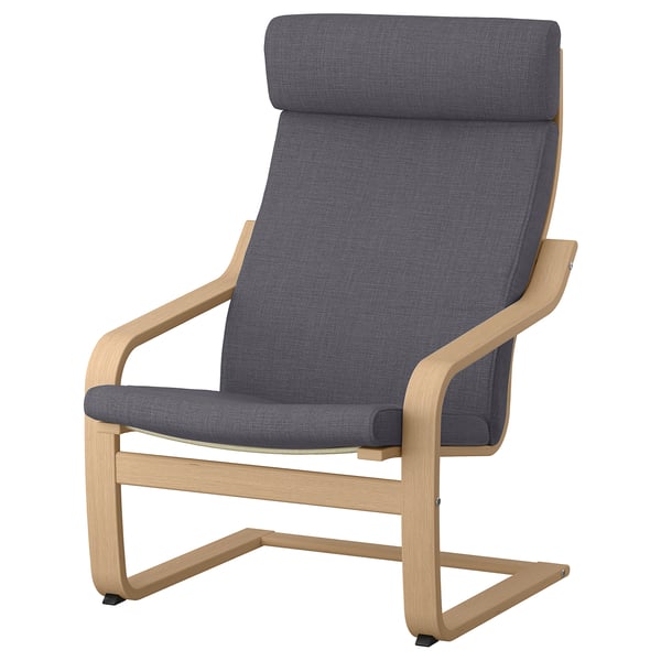 POÄNG Coussin fauteuil, Skiftebo gris foncé