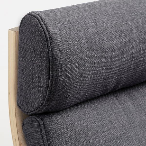 POÄNG Coussin fauteuil, Skiftebo gris foncé