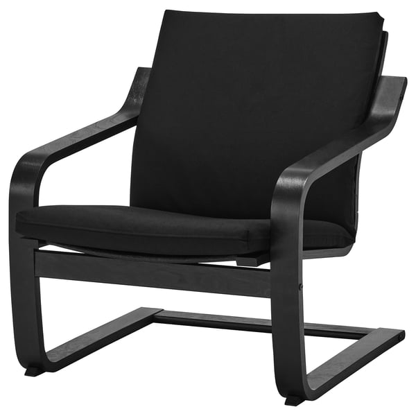 POÄNG Coussin pour fauteuil dossier bas, Vissle noir