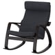 POÄNG Fauteuil à bascule, brun noir/Hillared anthracite