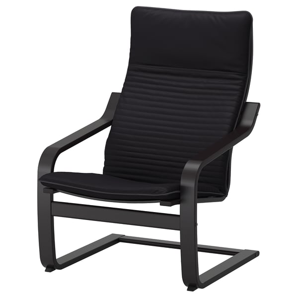 POÄNG Fauteuil, brun noir/Knisa noir