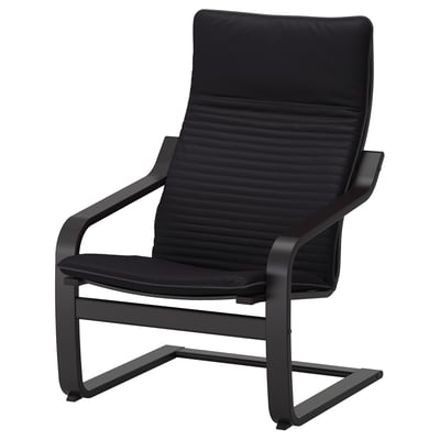 POÄNG Fauteuil, brun noir/Knisa noir
