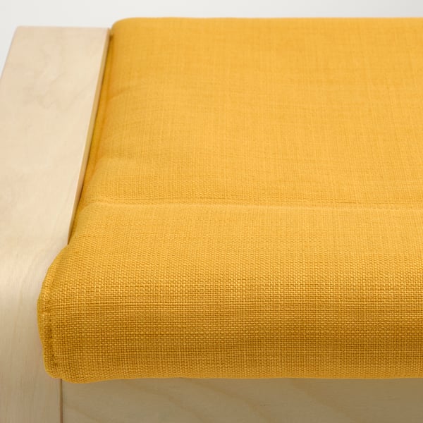 POÄNG Repose-pieds, plaqué bouleau/Skiftebo jaune