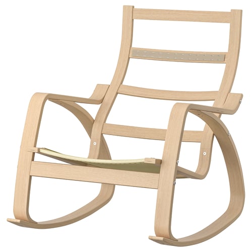 POÄNG Structure chaise à bascule, plaqué chêne blanchi