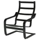 POÄNG Structure fauteuil, brun noir