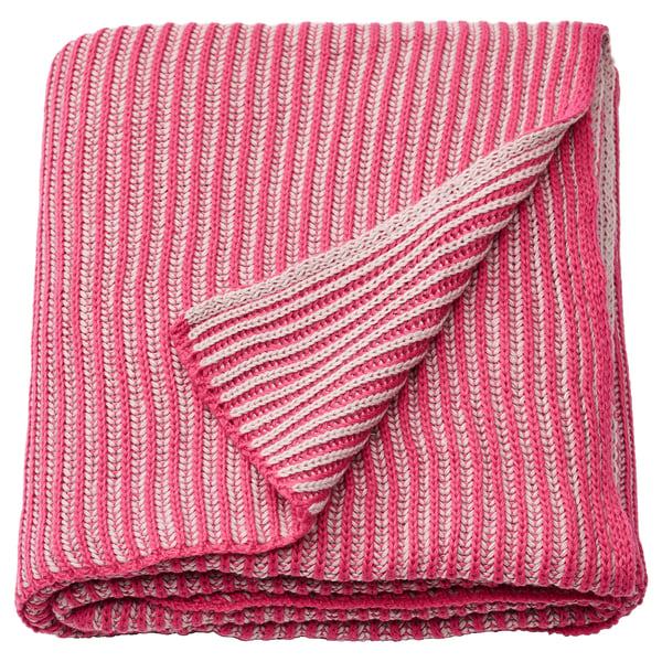 PRAKTFJÄRIL Plaid, rose, 130x170 cm
