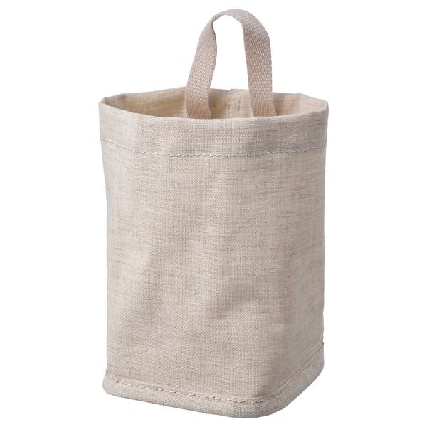 PURRPINGLA Corbeille, textile/beige, 10x10x15 cm