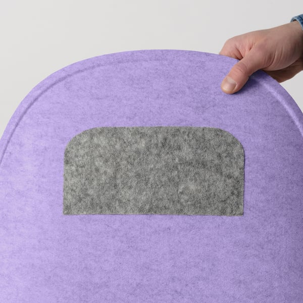 PYNTEN Coussin mousse, mauve, 41x43 cm